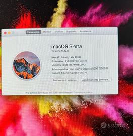 Apple imac 21.5 late 2015 i5 2.8