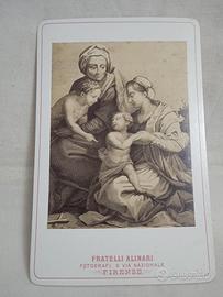 Carte de visite Alinari Sacra Famiglia A. DelSarto