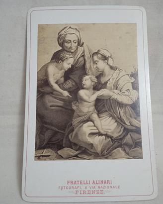 Carte de visite Alinari Sacra Famiglia A. DelSarto