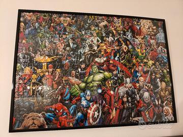 quadro cornice puzzle Marvel avengers e non solo