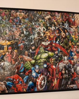 quadro cornice puzzle Marvel avengers e non solo