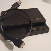 3 hard disk 2,5" + case USB 3.0