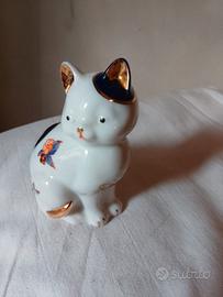 Statuetta Gatto Porcellana Shoten Fine Porcelain  