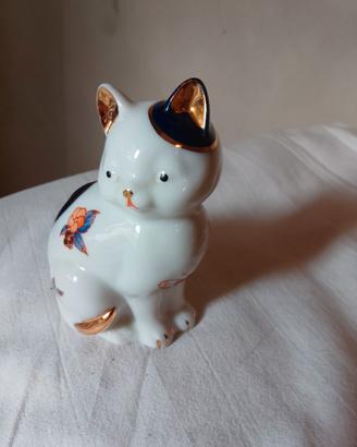 Statuetta Gatto Porcellana Shoten Fine Porcelain  