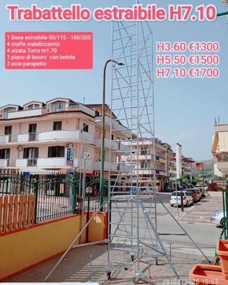 Trabattello alto 7.10 base regolabile