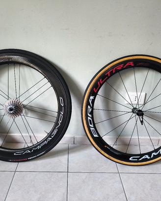 coppia ruote 60/50 mm tubolari/tubless rimbrake