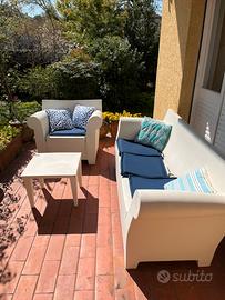 Salotto esterno divano Kartell Bubble club