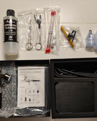 aerografo+ kit pulizia 