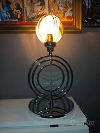 lampada space age anni 70 a ciaio