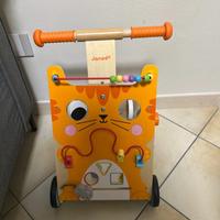 Carrello bambini in legno primi passi