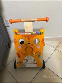 Carrello bambini in legno primi passi