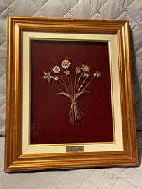 Quadretto con fiori in filigrana