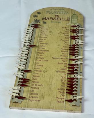 Lista spesa cucina vintage Pastis de Marseille