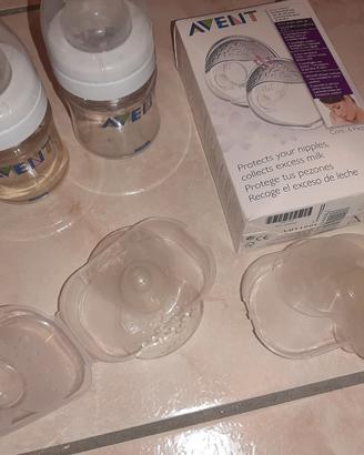 Paracapezzoli, Biberon, coppette Avent raccoglilat