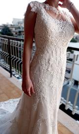 Abito da sposa firmato "trattabile". Taglia S / 40