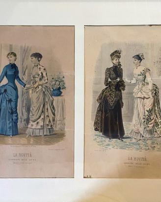 Corriere delle dame Set di 4 litografie originali