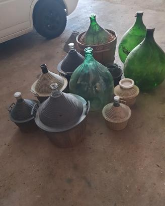 damigiane in vetro diverse dimensioni