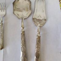 Completo posate da Torta con placcato argento 800