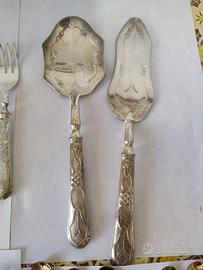 Completo posate da Torta con placcato argento 800