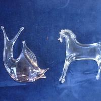 Murano vetro pesce e cavallo collezione vintage