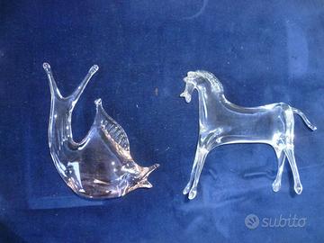 Murano vetro pesce e cavallo collezione vintage