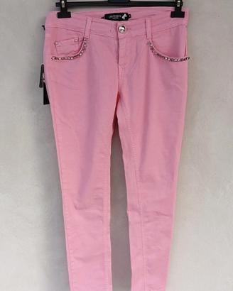 Jeans donna con strass CristinaEffe, tg 44, rosa