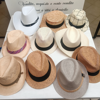 CAPPELLO PAGLIA UNISEX COLLEZIONE 10 PZ solo lotto