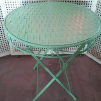 TAVOLO FERRO PIEGHEVOLE DA GIARDINO VERDE CHIARO