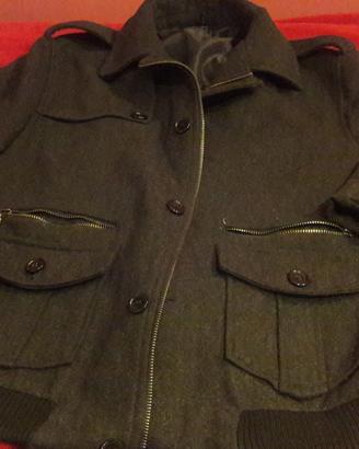 Giubotto invernale nero effetto lana Tg S - Nuovo