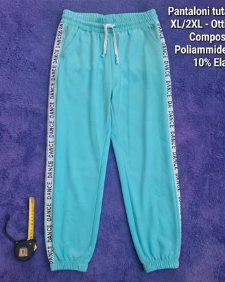 Pantaloni tuta azzurri danza sporty taglia xl/2xl