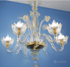 Lampadario in vetro di Murano