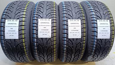 4 GOMME 215 55 18 UNIROYAL 4 STAGIONI RIF4291
