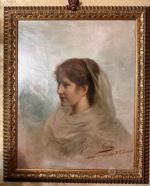 Olio su Tela - G.Costa (1852-1912) - Ritratto