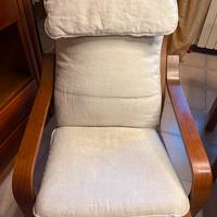 Sedia dondolo IKEA + sgabello