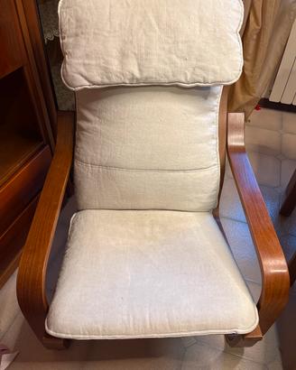 Sedia dondolo IKEA + sgabello