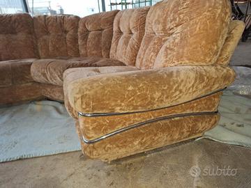 Divano a semicerchio vintage design Ceriotti 70's
