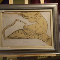 Volpini Urbano Renato Tecnica mista su carta appli