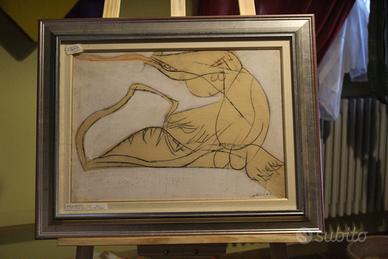 Volpini Urbano Renato Tecnica mista su carta appli