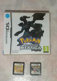 Lotto Pokemon Bianco + HeartGold + Platino DS ITA