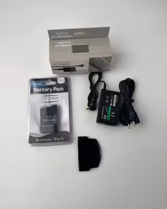 Batteria 3600mAh + Caricabatterie + Coperchio PSP