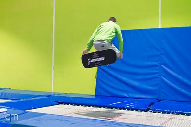 Batteria da 4 Trampolini olimpionici + Mega Airbag