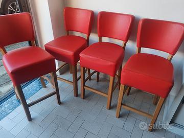 Sgabelli alti rossi