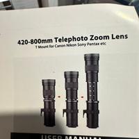 Teleobiettivo manuale 420/800