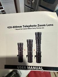 Teleobiettivo manuale 420/800