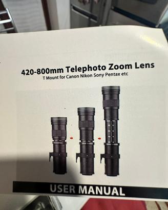 Teleobiettivo manuale 420/800