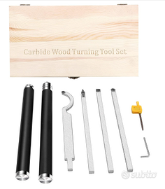 kit tornitura legno con valigetta in legno