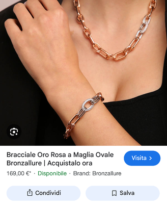 Parure bracciale e collana Bronzallure