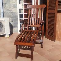 Sedia a Sdraio in vero legno di tek 
