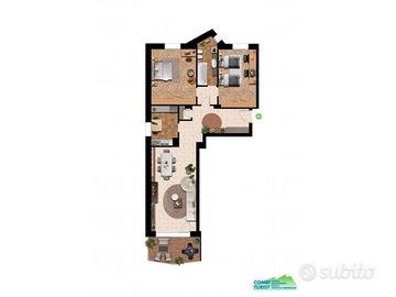 Appartamento di 97 m² con 3 locali e box auto a Ba