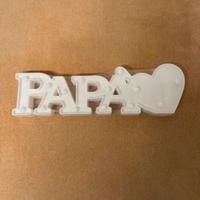 Scritta luminosa papà